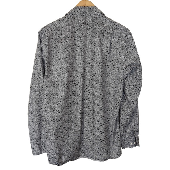 Ben Sherman Long Sleeve Button Down Floral Cotton Shirt M - Picture 5 of 10